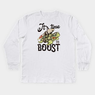 It's Time To Boost Turtle Kids Long Sleeve T-Shirt